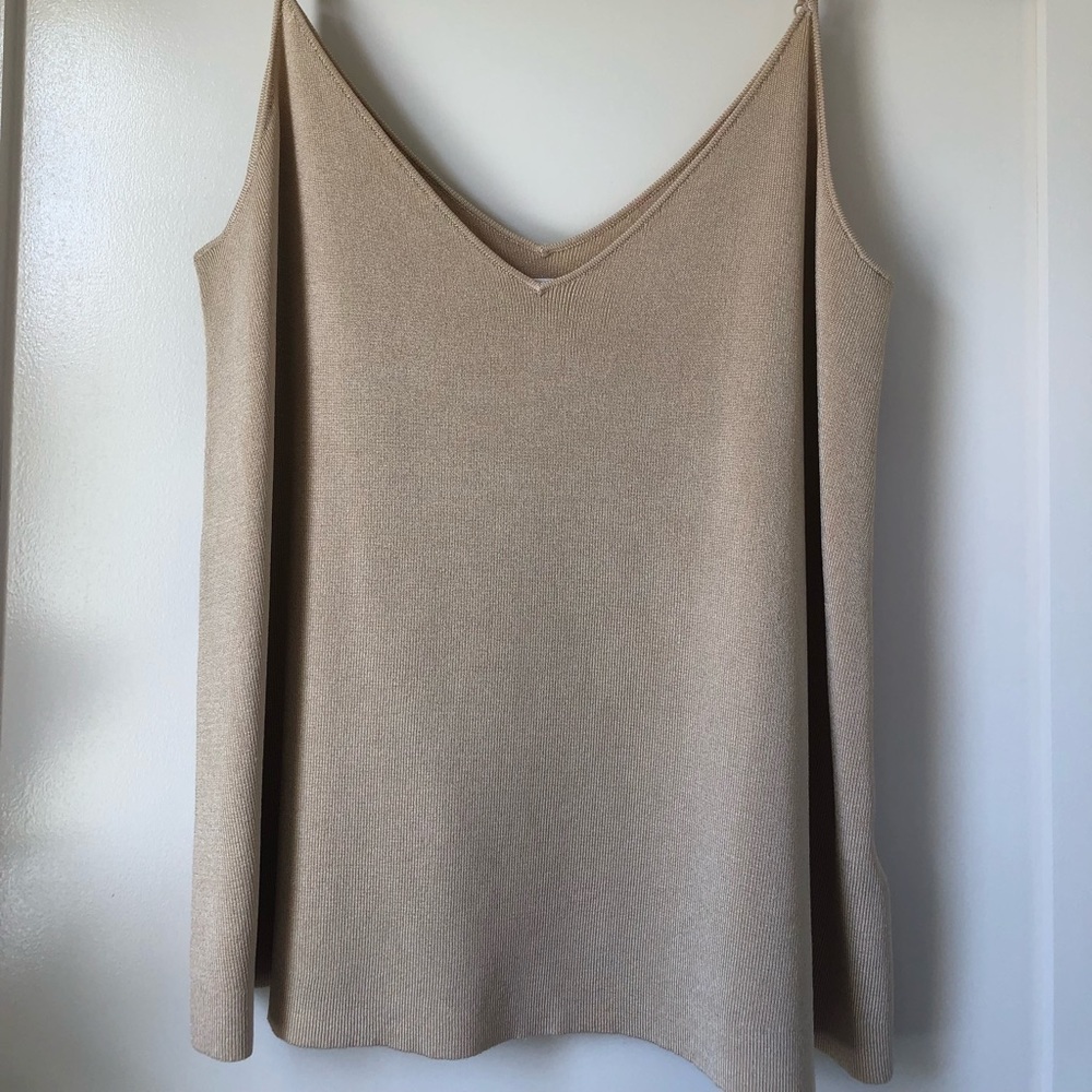ARITZIA LITTLE MOON NUDE SILKY TANK TOP